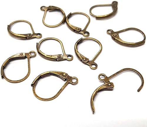 Présentoirs pour Bijoux Accessoires création Support Boucles d'oreilles dormeuses 15 x 10 mm (10 pièces) Bronze - Nail Gallerys
