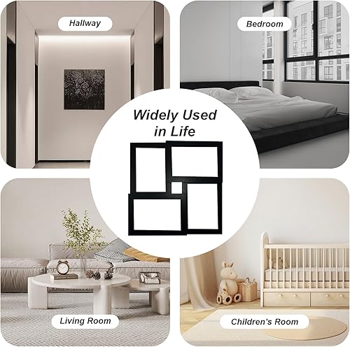 Gentpovth 12 x 12 pouces Cadres Pêle-Mêle, Cadre photo Galerie pour 4 photos, collage de photos, Décoration Murale et Collages, Mural ou vertical cadre, pour l'affichage de la Chambre du Salon - Nail Gallerys