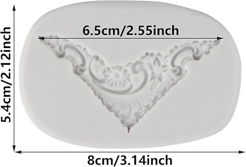 MINFEIDMS Moules À Fondant Baroques Bordure De Défilement Moules En Silicone Fioritures Bonbons Chocolat Décoration De Gâteaux Au Sucre Décoration De Cupcakes Pâte De Gomme Argile Polymère - Nail Gallerys