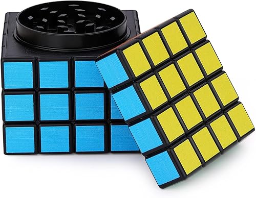 Moulin à épices, Spespo Cube Herb Moulin Broyeur 2.3'(58mm), Avec Pollen Catcher, Alliage de zinc durable, pour Herbes, Pollen, Fleurs - Nail Gallerys