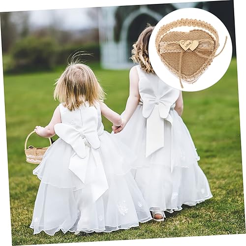 HOLIDYOYO 1 Boîte À Bagues En En Forme D'Amour Panier Décoratif Pour Mariage Petite Boîte À Bagues De Fiançailles Tissée Marron - Nail Gallerys