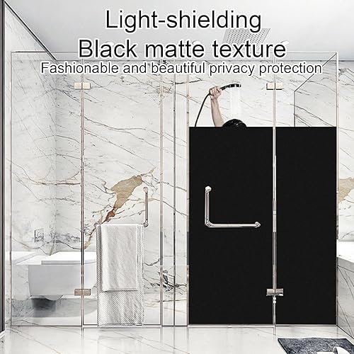 Film occultant noir pour fenêtre de toit, camping-car, sous-sol, véranda, cuisine, chambre d' - Effet givré - Anti-UV - Contrôle de la chaleur - Noir - Nail Gallerys