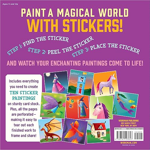 Paint by Sticker Kids: Unicorns and Magic: Create 10 Pictures One Sticker at a Time! Includes Glitter Stickers - Nail Gallerys