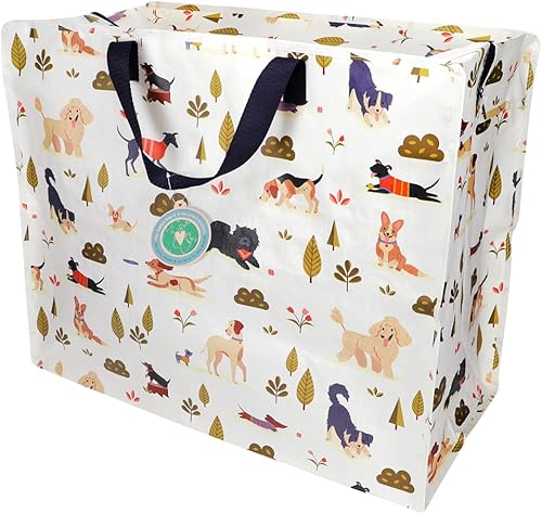 Dog Park Sac de rangement géant XXL avec fermeture éclair Motif chien Env. 58 × 28 × 48 cm - Nail Gallerys
