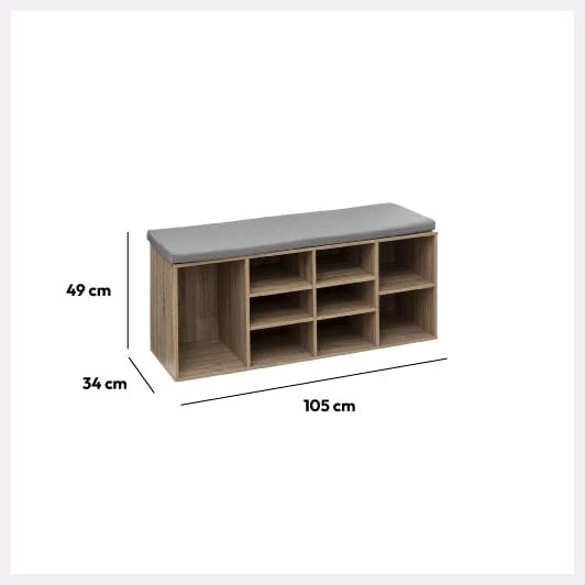 5 five simply smart Meuble Banc à Chaussures x8 Effet chêne Naturel - Nail Gallerys