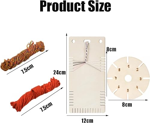 Étoile à nouer en bois, étoile, bracelets, fil à nouer, kit de bricolage pour bracelets d'amitié, 1 carré + 1 rond, 2 cordes en coton de 1,2 mm x 2,2 m (1 rouge + 1 multicolore), pour les amateurs de - Nail Gallerys