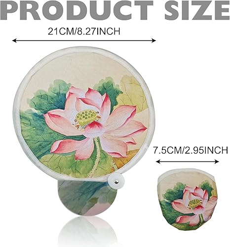 FOSDICK 2 PCS Eventail Pliable, Éventail Rond Pliant, Fleurs Eventail Rond Pliable de Poche, Mini Éventails Ronds Pliants, Éventails Pop up Pliant à Main Portable, pour Festival, Mariage, Fête - Nail Gallerys