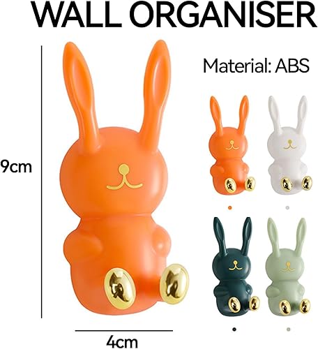 Smavles 4 Pièces Crochets Adhesif Muraux pour Animaux Mignon Crochet Créatif pour Manteau Le Lapin Hook pour Patere Enfant Décoration Murale Sans Perçage - Nail Gallerys