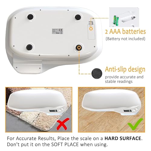 AzulLanse Pèse-personne numérique de 15 kg avec écran LCD,4 modes de pondération pour animaux de compagnie et cuisine pour mesurer les petits chats,les chiens,la nourriture,capacité jusqu’à 15 kg - Nail Gallerys