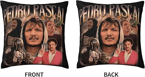 Ireser Pedro Actor Pascal Housse de coussin carrée 45,7 x 45,7 cm - Nail Gallerys