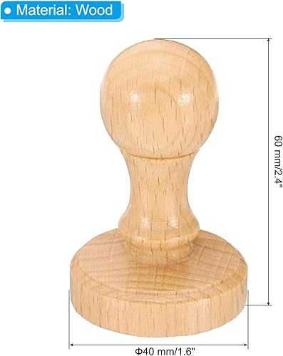 PATIKIL Poignée Ronde en Bois de 40 mm pour Tampon, 8 Paquets de Boutons en Bois Supports de Tampons Tiroirs pour la Fabrication de Tampons Bricolage Scrapbooking, Marron - Nail Gallerys