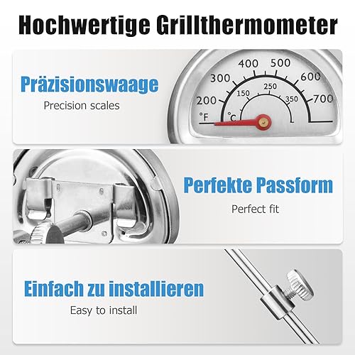 Ancable Omnia Thermomètre pour four Omnia avec affichage de la température 0 °C à 350 °C Affichage précis de la chaleur avec kit de montage - Nail Gallerys