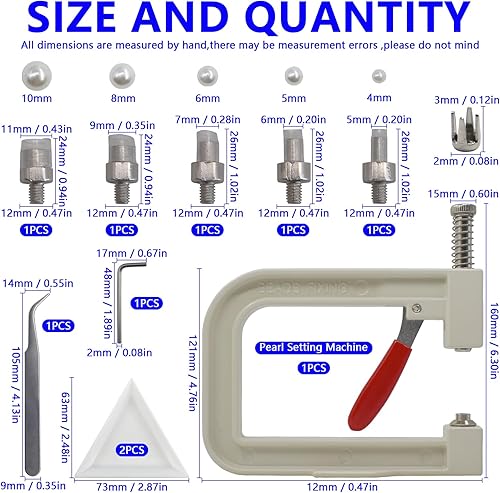 Presse manuelle avec perles colorées, clous à rivets et pinces à épiler, pour décorer des vêtements, robes, sacs, bandeaux à cheveux ou travaux manuels - Nail Gallerys