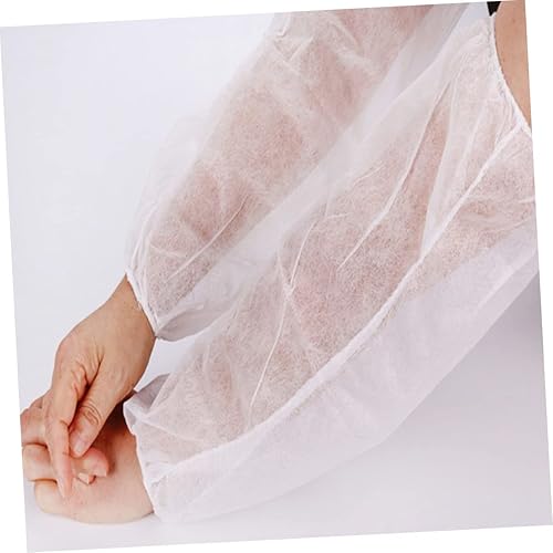 DOITOOL 50 Pièces Manchons Non Tissés Coque De Protection Manches Lâches Couvre-Bras Anti-poussière Couvertures De Bras De Maison Tissu Non Tissé Ménage Blanche Trousse De Nettoyage - Nail Gallerys