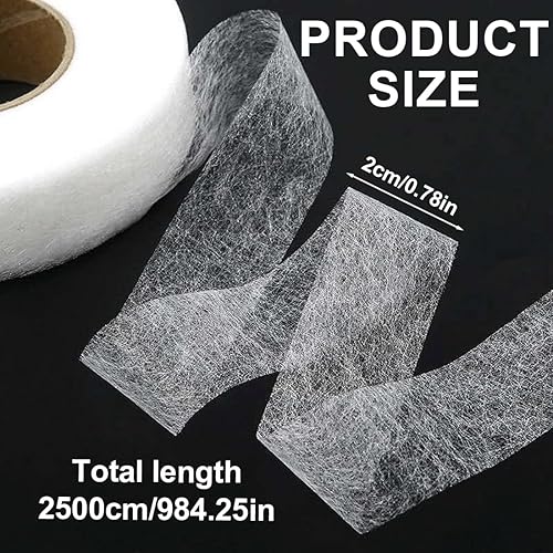 PEXIVOZ Bande Thermocollant 30 m x 20 mm, Ruban Thermocollant pour Repasser，des Textiles Comme des Pantalons Bande Adhésive Textile pour Rideau, Couture - Nail Gallerys