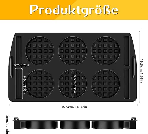 Plaques à gaufres compatibles avec Tefal OptiGrill+ XL Gril contact / Tefal OptiGrill Elite XL / Optigrill XL/Elite XL Accessoires, insert en silicone - Nail Gallerys