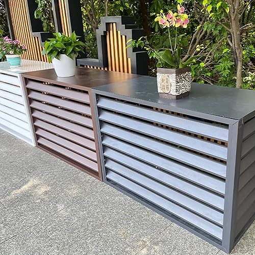 Yesbon Housses de climatiseur pour unités extérieures, Cache Climatiseur Aluminium, Housse de Protection pour condenseur extérieur, Couvercle Anti-Poussière pour La Maison,Blanc,B~2~3P: 110x60x80cm - Nail Gallerys