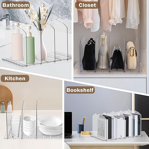 Bvdfgk Séparateurs d'étagère pour organisation de placard – Organiseur de sac à main réglable pour sac à main, séparateur d'embrayage, séparateurs pour étagères de chambre à coucher - Nail Gallerys