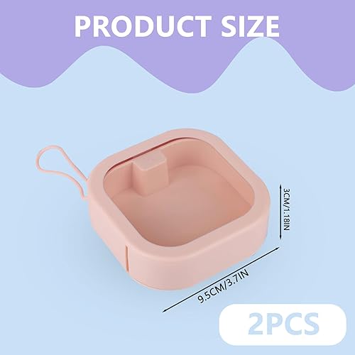 Lot de 2 organiseurs de chouchous à cheveux - Support en plastique - Organisateur portable - Boîte de rangement de voyage - Petite boîte de rangement pour écouteurs - Cotons-tiges - Accessoires pour - Nail Gallerys