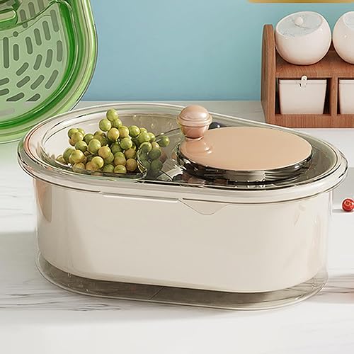 Bol de nettoyage des fruits | Bol rotatif manuel pour fruits et - Grande capacité - Ustensile de cuisine pour la préparation des aliments pour raisins, baies, salade et plus encore - Nail Gallerys