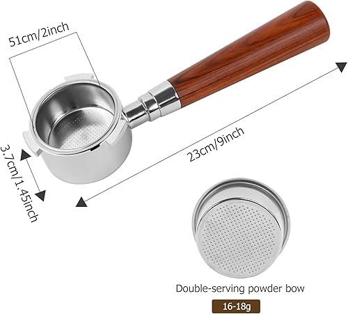 ROTKUSZ Espresso Bottomless Porte-filtre 51mm, Porte Filtre à Café porte-filtre sans fond Acier Inoxydable, Compatible avec DeLonghi Dedica EC680/EC685/EC785/EC820/EC850/EC860(3 oreilles) - Nail Gallerys