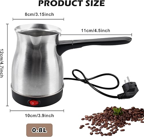 Vegena Cafetière Turque, 800ml Machine À Expresso À Induction, Cafetière Turque, Machine À Café Électrique Turque, Cafetière Électrique Pour La Maison, Le Bureau Les Voyages - Nail Gallerys
