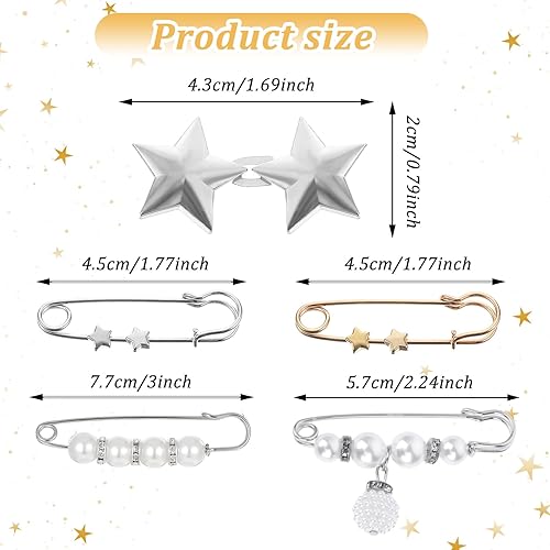 Oruola Lot de 12 pinces de serrage réglables pour pantalons, sans couture, pour jeans, jupes, manches, pulls, accessoires de vêtements - Nail Gallerys