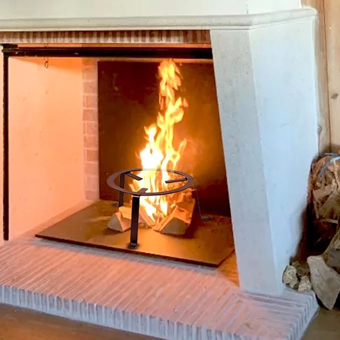 Trépied pour cheminée Feux en Fer forgé Coloris Noir - Hauteur 25 x Ø 30 cm - Nail Gallerys