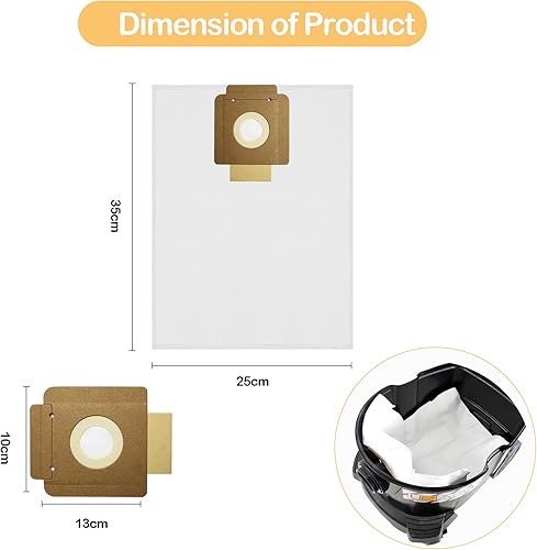 Lot de 20 sacs d'aspirateur compatibles avec Kär-cher T7, T7/1 Classic - Nail Gallerys