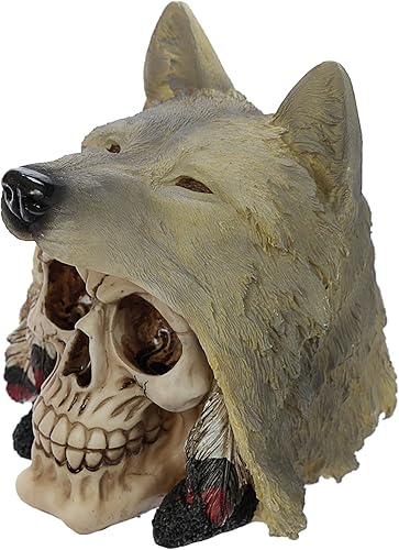 Puckator Crâne de Décoration - Tête de Loup, Unique - Nail Gallerys