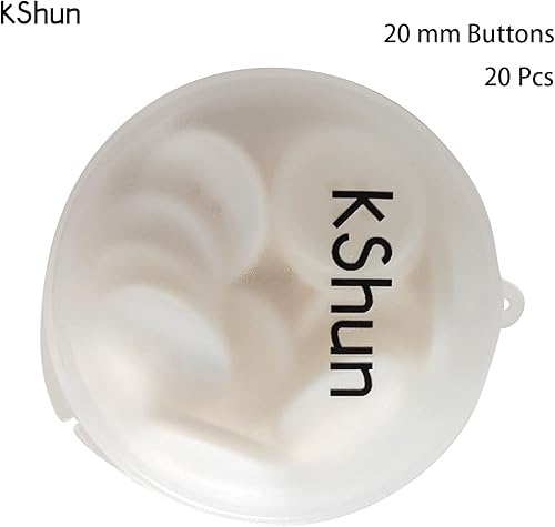 KShun Lot de 30 boutons ronds en nacre véritable 4 trous Blanc 15 mm - Nail Gallerys