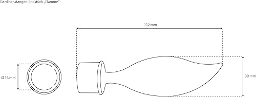 Victoria M. Embouts des tringles à rideaux Mini-boule, Ø 16mm, Set de 2 - Nail Gallerys