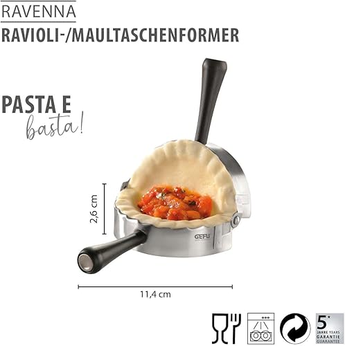 GEFU GE28490 Ravenna Moule à Raviolis Articulé Rond Acier Inoxydable Inox 11,5 x 5,5 x 12,7 cm - Nail Gallerys