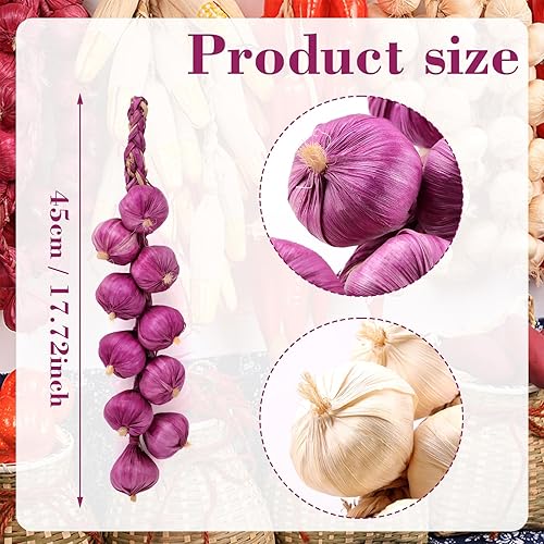 Gresorth 2 pcs Artificiel Oignon Chaîne Faux Légume Accueil Fête Christmas Récolte Décoration - Nail Gallerys