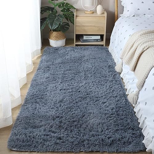 Kaxich Tapis pour Salon Moderne Tapis Moelleux au Sol Fausse Tapis antidérapant intérieur pour Salon, Chambre à Coucher, Chambre d'enfant, Couloir 80 x 160 cm - Nail Gallerys