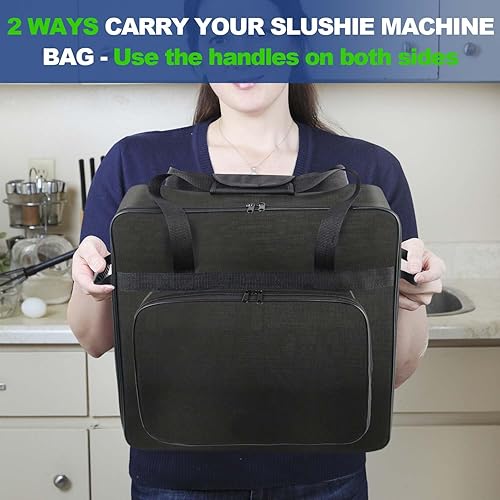 AF-WAN Sac de transport pour machine Ninja SLUSHi FS301EU/FS299/FS301CEU – Boîte de transport portable pour machines à boissons glacées avec ouverture avant et grande poche pour accessoires, Noir - Nail Gallerys