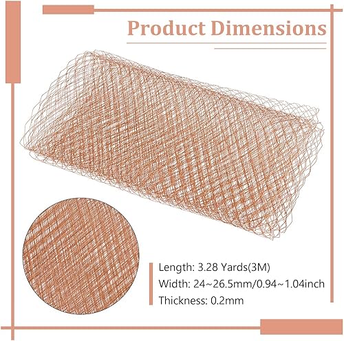 BENECREAT 3 m de Tissu Maillé, 25cm de Large Maille Cage à Oiseaux Voile de Mariée Filet Chapeau de Mariage Voile Chapellerie Filet pour Mariage, Couture, Décoration de Chapeau, Perle Rose - Nail Gallerys