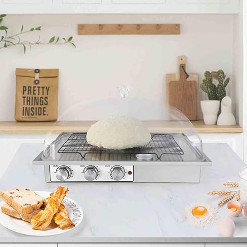 Machine de Fermentation de la Pâte Électrique - Température, Humidité et Temps Réglables, Conception Détachable, Chambre de Fermentation du Pain de Grande Capacité,L - Nail Gallerys