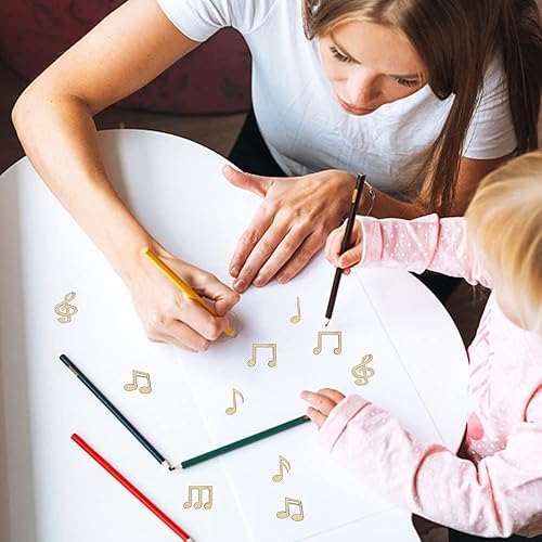 oupados 200 Pièces Note de Musique Copeaux Embellissements Tranches en Bois Mixte Tranches de Bois Différentes Formes de Tranches de Bois pour Décorations de Mariage Bricolage Artisanat Décoration - Nail Gallerys