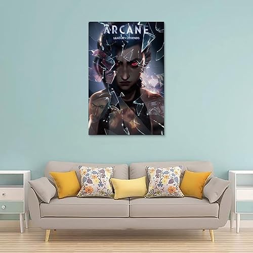 Hotdia Poster Arcane de la série télévisée manga rétro vintage avec couverture musicale pour chambre à coucher - 30 x 45 cm - Nail Gallerys