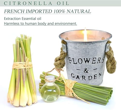Bougie Citronelle 3 pièces, Extérieur&Intérieur Bougie Parfumée pour Chambre à Coucher, Jardin, Terrasse, Camping Pique-nique - Nail Gallerys