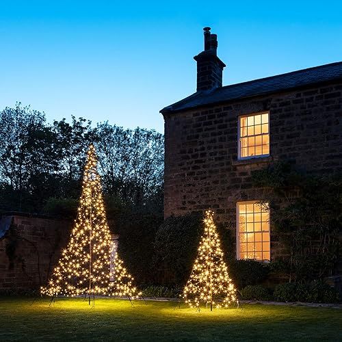 Lights4fun Sapin de Noël Fairybell avec 300 LED Blanc Chaud de 2 m pour Extérieur - Nail Gallerys