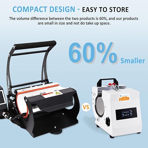 YUCHENGTECH Presse à Chaud Mug 10-15oz Presse à mug Sublimation Presse à Chaud pour Tasse avec Gants, Papier de Sublimation et Ruban Adhésif pour les Tasses à Café/Céramique/Métal DIY 300W - Nail Gallerys