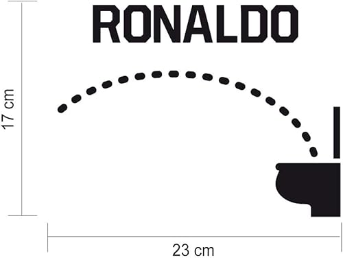 Sticker Abattant WC Humoristique Messi - Dimensions 18 x 23 Cm - Nail Gallerys