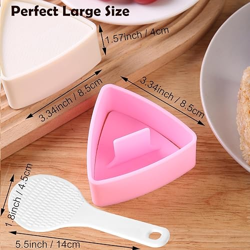 2 Pièces Moule à Onigiri en Triangle,Kit de Fabrication de Sushi Réutilisable,moule à sushi boules de riz faites à la main，Outils de Cuisine pour Boules de Riz Bento,pour DIY Bento, Sushi, Snacks - Nail Gallerys