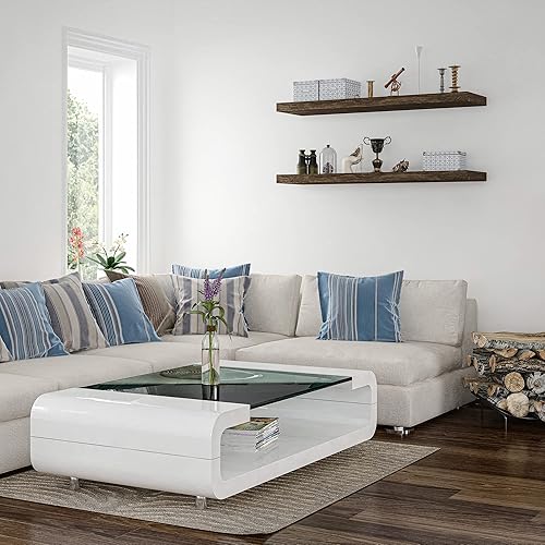 STILISTA Étagère Murale Volato, Suspendue, Choix de Couleurs & de Tailles, 70 cm Blanc - Nail Gallerys