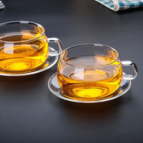 UPKOCH Soucoupes en verre transparent 6 pièces soucoupes à café transparentes soucoupes rondes pour tasses plates collations café soucoupe thé assiettes dessert pour cuisine maison - Nail Gallerys