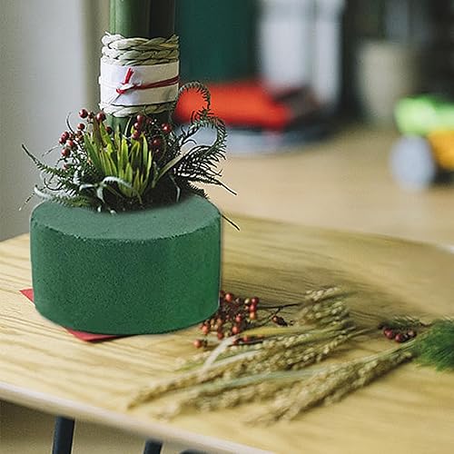 Bloc De Mousse Florale, Blocs Ronds en Mousse Florale Verte, DecorativeGree Flowers Arrangements Blocs, Mousse De Fleurs Humides Et Sèches pour Mariages Et Magasins De Fleurs 6 Pièces - Nail Gallerys
