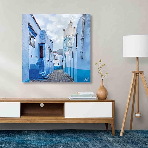 Tableau Arabe Paysage Maroc - 60x60cm et 80x80cm - Impression sur toile haute résolution - Toile tendue sur un cadre en bois (60x60cm) - Nail Gallerys