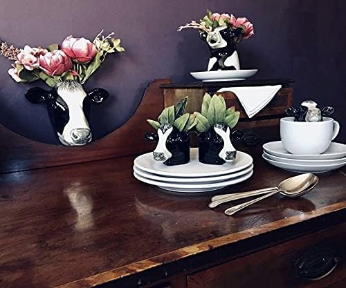 Quail Ceramics Pichet en céramique Motif vache de Friesian Grand modèle - Nail Gallerys